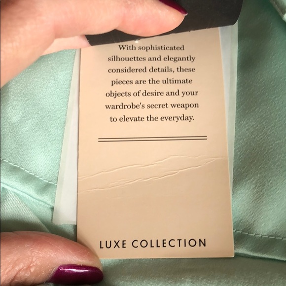 The Limited Luxe Collection Blouse - Green, Sz S - Picture 6 of 6